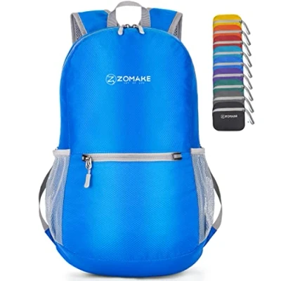 Abbildung von ZOMAKE Ultraleicht Faltbarer Rucksack Packbare Backpacks 20L,Kleiner Faltbar Rucksäcke Wanderrucksack Wasserdicht für Damen Herren Outdoor Wandern(Dunkelblau)