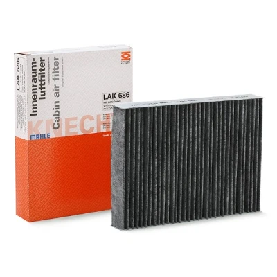 Abbildung von MAHLE ORIGINAL LAK 686 Innenraumfilter Aktivkohlefilter 262,0 193 37,0 RENAULT: Trafic 3 Bus, GRAND SCENIC 3, OPEL: Vivaro B Combi
