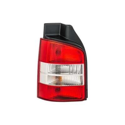 Abbildung von HELLA 2SK 008 579 211 Rückleuchte links P21/4W, P21W, PY21W 12 glasklar, Rot mit Glühlampen Lampenträger VOLKSWAGEN: Transporter 5 Kastenwagen