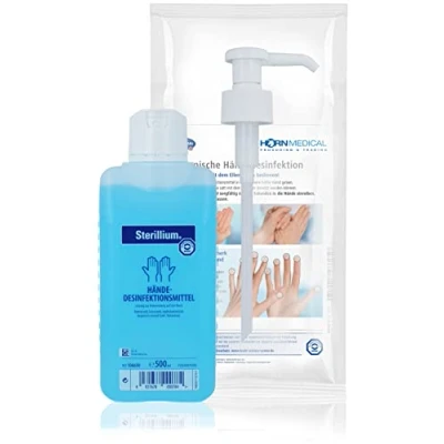 Abbildung von Horn Medical Dosierpumpe mit Sterillium Händedesinfektionsmittel (1 x 500 ml)