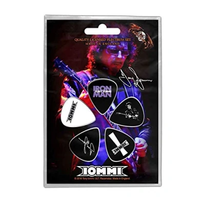 Abbildung von Tony Iommi Plectrum Pack Band Logo Nue offiziell 5 Guitar Picks