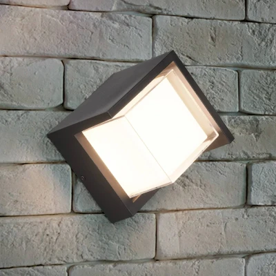 Abbildung von Reality Leuchten LED Außenwandleuchte Puno R27026132, inkl. 8 Watt LED, Kunststoff Schwarz matt
