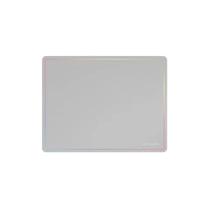 Abbildung von MARSGAMING MMP124 Gaming Pad, 360 x 260 mm, Regenbogenkantendesign, rutschfeste Unterseite aus Naturkautschuk, hochpräzise Nanotextil Oberfläche, Flexibles Mauspad, Weiß