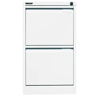 Abbildung von BISLEY Hängeregistraturschrank, einbahnig, DIN A4, 2 HR Schubladen, Metall, 696 Verkehrsweiß, 62.2 x 41.3 71.1 cm