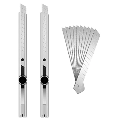 Abbildung von Gebildet 2Stücke Abschließbar Cuttermesser LC 302 mit 10 x 9mm 60 Klingen Folierer Grafikmesser/Folienmesser/Car Wrapping Knife / Grad Cutter