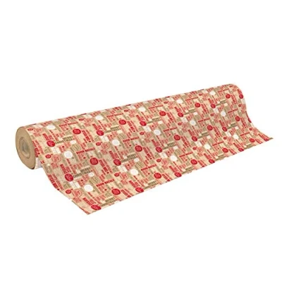 Abbildung von Clairefontaine 223811C Rolle Geschenkapier Recycling Kraftpapier, 50m x 70cm, 70g, Weihnachtswünsche