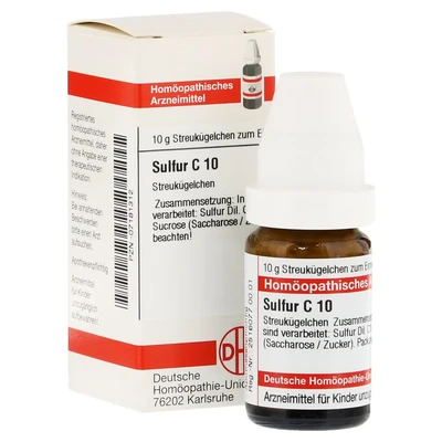 Abbildung von Sulfur C 10 Globuli g