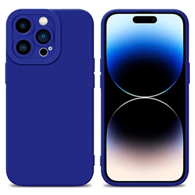 Abbildung von Cadorabo Hülle kompatibel mit Apple iPhone 14 PRO MAX Schutzhülle TPU Silikon Case Liquid Design Kameraschutz Slim Kratzfest Weiche Gummi Rundumschutz für in Blau