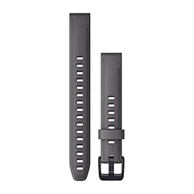 Abbildung von Garmin Quickfit 20 Uhrenarmband, schiefergrau, Silikon mit Amethyst Hardware