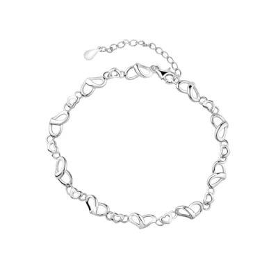 Abbildung von Sofia Milani Damen Armband 925 Silber Doppeltes Herz Anhänger B0363