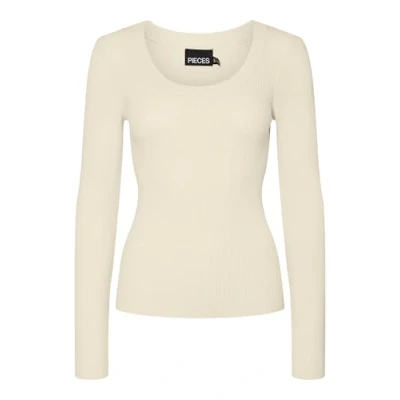 Abbildung von Pieces Pcmira Uneck Strickpullover, Damen, Größe: XS, Birch