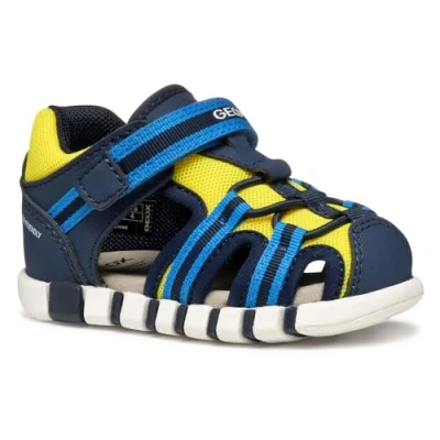 Abbildung von Geox Trekkingsandale für Kinder, Größe: 24, Navy fluo yellow Schuhe