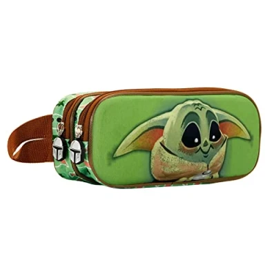 Abbildung von Star Wars The Mandalorian Thermal 3D Doppelfedermäppchen, Grün, 22 x 9,5 cm