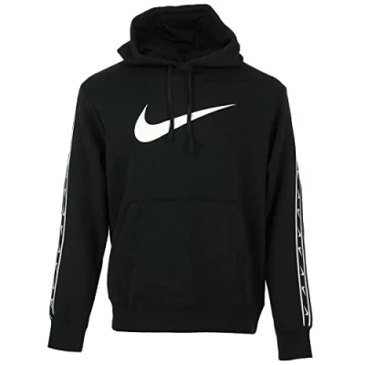 Abbildung von Nike Sportswear M NSW Repeat SW FLC PO HOOD B Kapuzenpullover, Herren, Größe: Small, Black/white