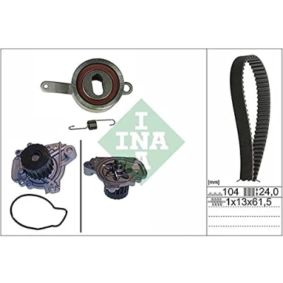Abbildung von INA 530 0314 30 Wasserpumpe + Zahnriemensatz mit HONDA: CIVIC 6 Coupe, CRX 3, Accord Limousine