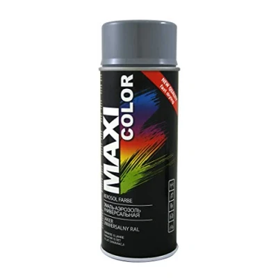Abbildung von Maxi Color NEW QUALITY Sprühlack Lackspray Glanz 400ml Universelle spray Nitro zellulose Farbe schnell trocknender Sprühfarbe (Ral 7046 telegrau glänzend)