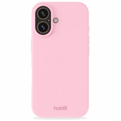 Abbildung von Apple iPhone 16 Hülle Silikon Holdit Hard Case/Backcover Handyhülle Rosa