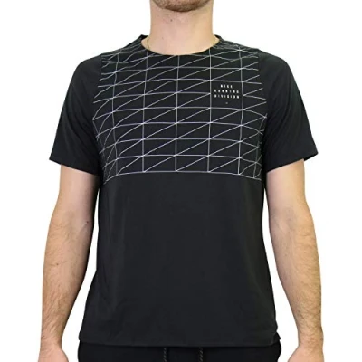 Abbildung von Nike Herren Dv Rise 365 Gx Flsh T Shirt, Black/Reflective Silv, l