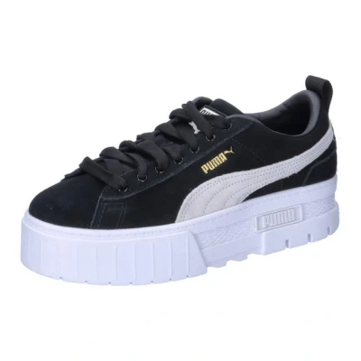 Abbildung von Puma Mayze Sneaker low, Damen, Größe: 37.5, Black/white Veloursleder