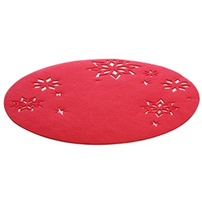 Abbildung von Geschenkestadl 4 er Set Platzdecke Weihnachten Platzsets ausgestanzte Sterne Weihnachtsstern Filz Dekoration