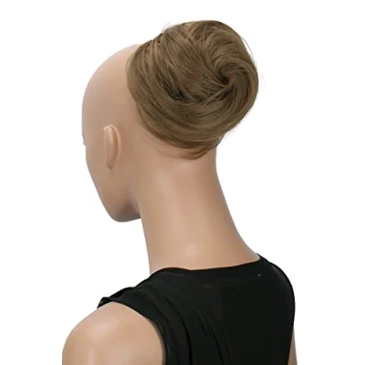 Abbildung von CAISHA Haardutt Eva Haarteil Zopf Haarknoten Hepburn Haargummi Hochsteckfrisuren Kunstfaser DM10cm Dunkelblond DC16