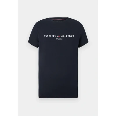 Abbildung von Tommy Hilfiger LOGO TEE Tshirt print, Herren, Größe: XS, Blue