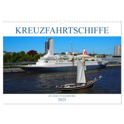 Abbildung von Kreuzfahrtschiffe zu Gast in Hamburg (Wandkalender 2025 DIN A3 quer), CALVENDO Monatskalender