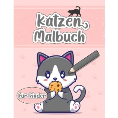 Abbildung von Süße Katzen Malbuch für Kinder: zauberhafte Kätzchen Ausmalseiten ab 4 Jahren