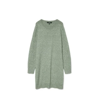 Abbildung von Vero Moda Curve Vmdoffy LS Oneck GA NOOS Strickkleid, Damen, Größe: 46/48, Laurel wreath