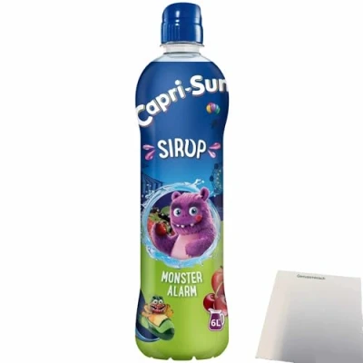 Abbildung von Capri Sun Sirup Monsteralarm (600ml Flasche) + usy Block