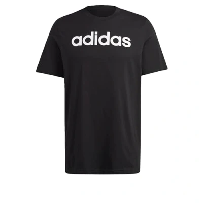 Abbildung von adidas Herren Essentials Single Jersey Linear Embroidered Logo Tee, Black, M
