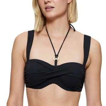 Abbildung von Triumph Summer Twist Bikini Top Schwarz B 36 Damen
