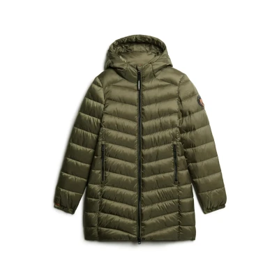 Abbildung von Superdry Hooded FUJI MID Padded Wintermantel, Damen, Größe: 36, Dusty olive green