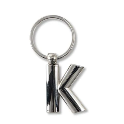 Abbildung von IF Metal Letter Keyring Personalised Alphabet Letters Silver K Schlüsselanhänger 7 Centimeters Silber (Silver)