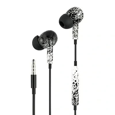 Abbildung von Music Sound Kopfhörer mit Kabel Fantasy Intra auriculaires Kabelgebundener In Ear Mikrofon3,5 mm Klinkenstecker1,2 m langes, verwicklungsfreies KabelDesign Graffiti, AUINEARMSFAN221