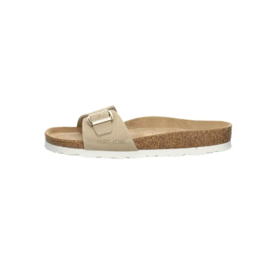 Abbildung von Rohde Pantolette flach, Damen, Größe: 40, Beige Schuhe