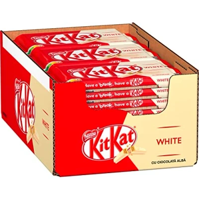 Abbildung von Nestlé KitKat White Schokoriegel, Knusper Riegel mit weißer Schokolade &amp; knuspriger Waffel, 24er Pack (24 x 41,5g)