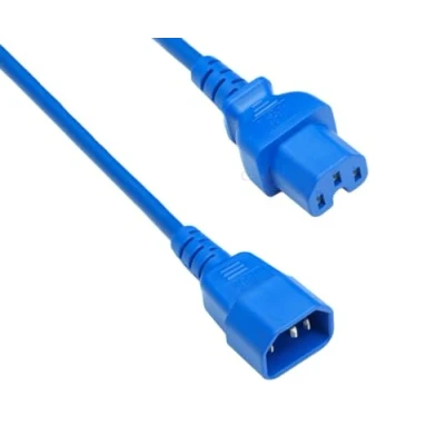 Abbildung von DINIC Stromkabel, Warmgeräte Kabel 1mm², C14 auf C15, VDE, (1.00m, blau)