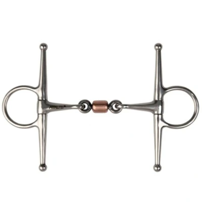 Abbildung von Metalab Knebeltrense Doppelt Gebrochen 11mm Roller 13,5cm