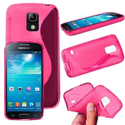 Abbildung von ebestStar kompatibel mit Samsung Galaxy S5 Mini Hülle SM G800 G800F G800H Flex Silikongel Handyhülle, Klar TPU Schutzhülle, S line, Pink