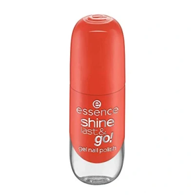 Abbildung von essence shine last &amp; go! gel nail polish, Gellack, Nagellack, Nr. 78 Orange Skies, orange, gelig, glänzend, ohne Aceton, vegan, Mikroplastik Partikel frei (8ml)