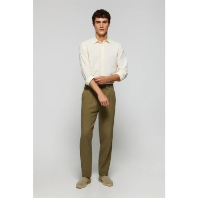Abbildung von Polo Club Herren Hose Cuba Aus Baumwollleinen Khaki Mit Details 52