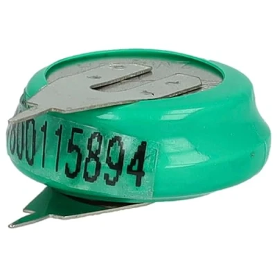 Abbildung von vhbw Knopfzellen Akku Typ V80H (NiMH, 80mAh, 1.2V) 1 Zelle, 2 Pins Printanschluss, wiederaufladbar