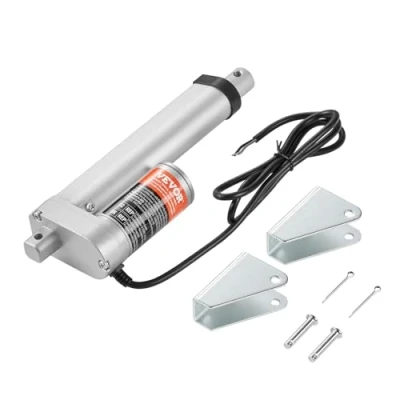 Abbildung von VEVOR 1500N Linear Actuator DC 12V Linearantrieb IP54 Elektrischer Linearmotor 100mm Hublänge Geräuschpegel ≤ 60dB Elektrische Türöffner 5 mm/s Fahrgeschwindigkeit Lineartechnik Verstellantrieb