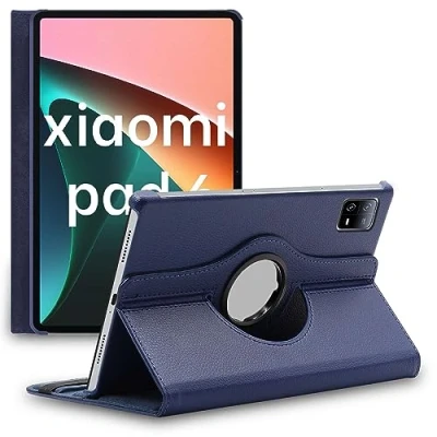 Abbildung von ebestStar Hülle für Xiaomi Pad 6 Pro, Drehbar Schutzhülle, PU Lederhülle, Rotierende Ständer Etui, Rotating Case Cover, Dunkelblau
