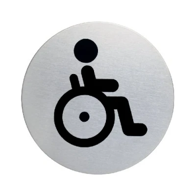 Abbildung von Durable Selbstklebendes Schild „WC‟ (83 mm, kratzfest, rostfreies Stahl Türschild), 5 Stück [IMPORT]