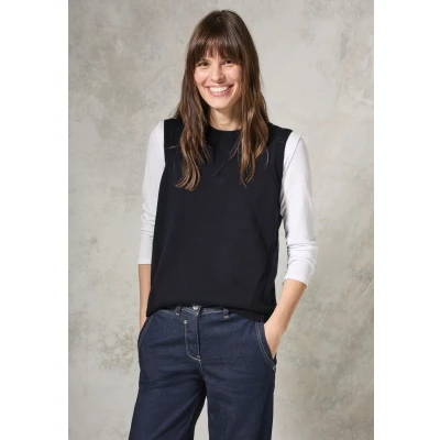 Abbildung von Cecil MIT Struktur Strickpullover, Damen, Größe: Large, Blau