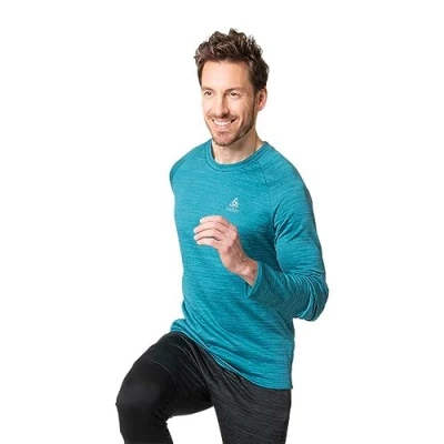 Abbildung von Odlo Herren Laufoberteil RUN EASY WARM, saxony blue melange, L