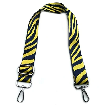 Abbildung von Taschengurte zum Wechseln Gelb Textur, Verstellbarer Schultergurt für Taschen, Taschengurt Breit Schulterriemen mit Karabiner Silber 3.8cm, Umhängegurt Tragegurt Taschen Damen #5