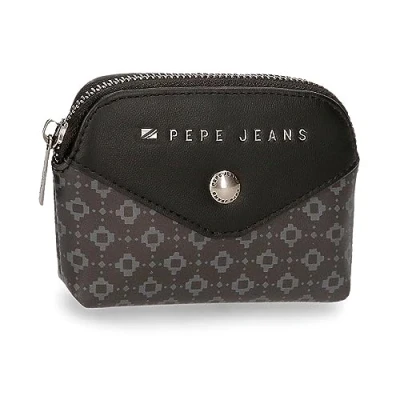 Abbildung von Pepe Jeans Bethany geldbörse Schwarz 12x8x2 cms Kunstleder, Schwarz, Talla única,